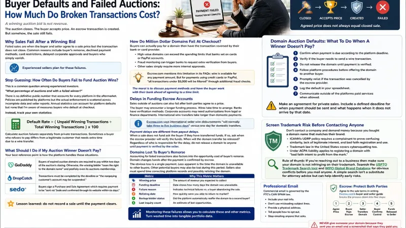 Buyer Defaults and Failed Auctions: How Much Do Broken Transactions Cost?