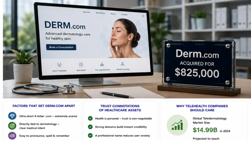 Derm.com Sold for $825,000: Why This Medical Domain Went Premium