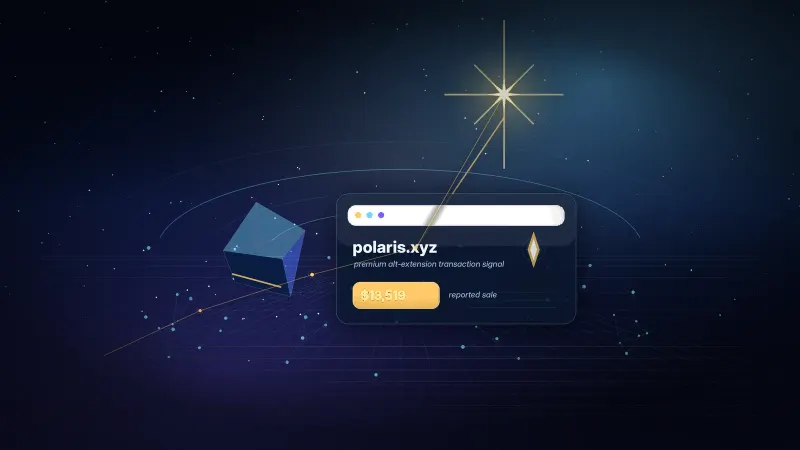Polaris.xyz Sold For $13,519: Decoding The Value Of Alt Extension Keywords