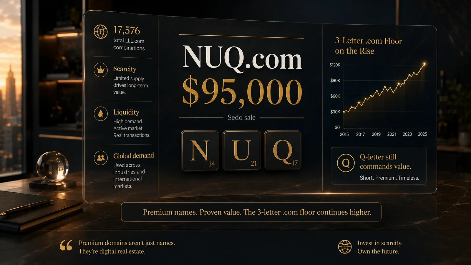Article-64: NUQ. com Sold For $95,000: What This 3 Letter .com Sale Says About The LLL Floor